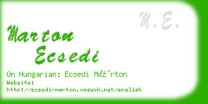 marton ecsedi business card